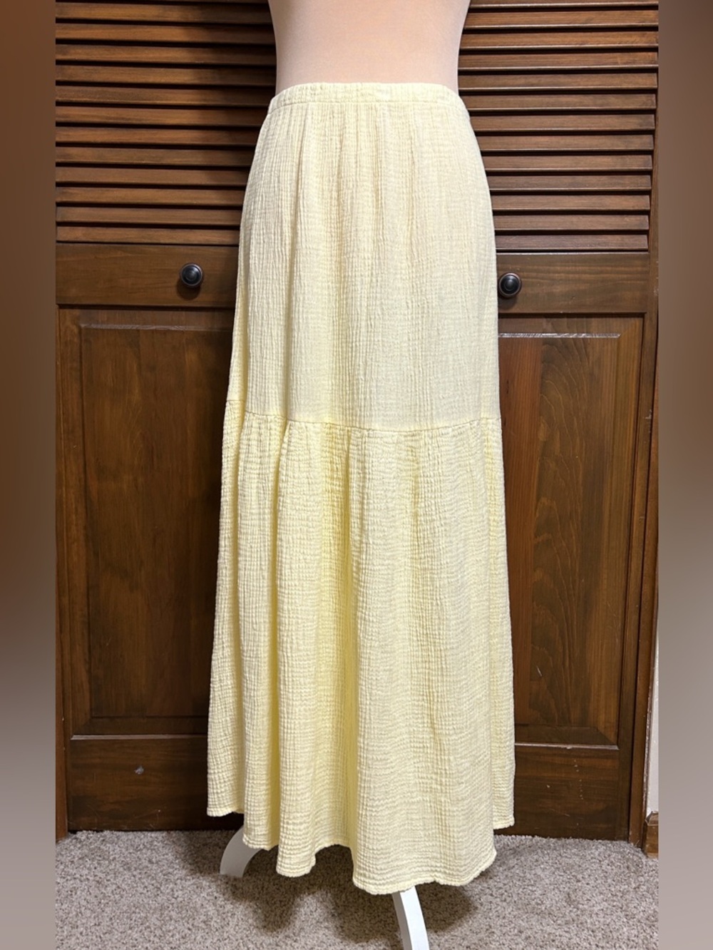 NWT Red Haute Yellow Pullon Maxi S Pastel Yellow Pullon Maxi Skirt Size S - Picture 1 of 5